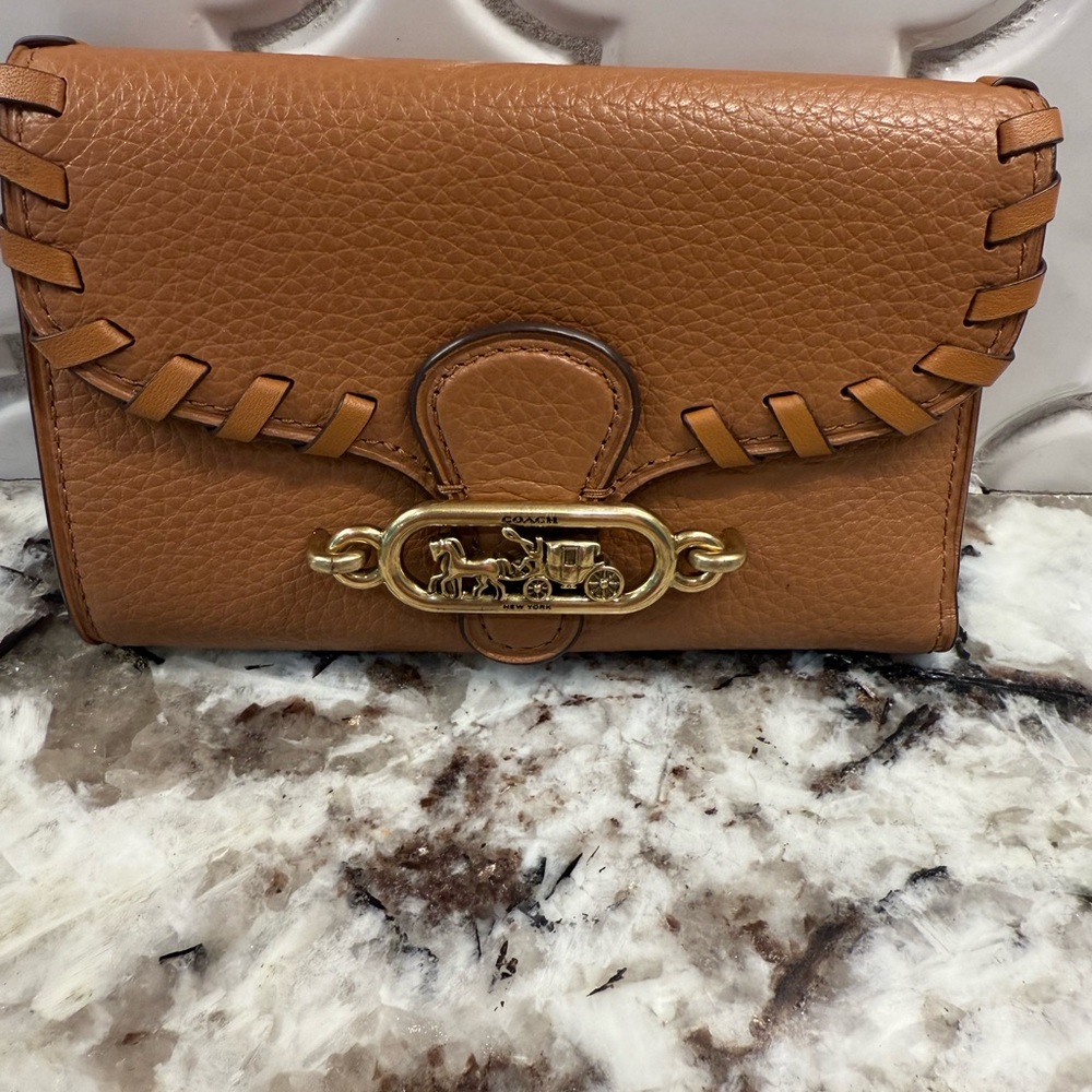 Coach jade whipstitch wallet